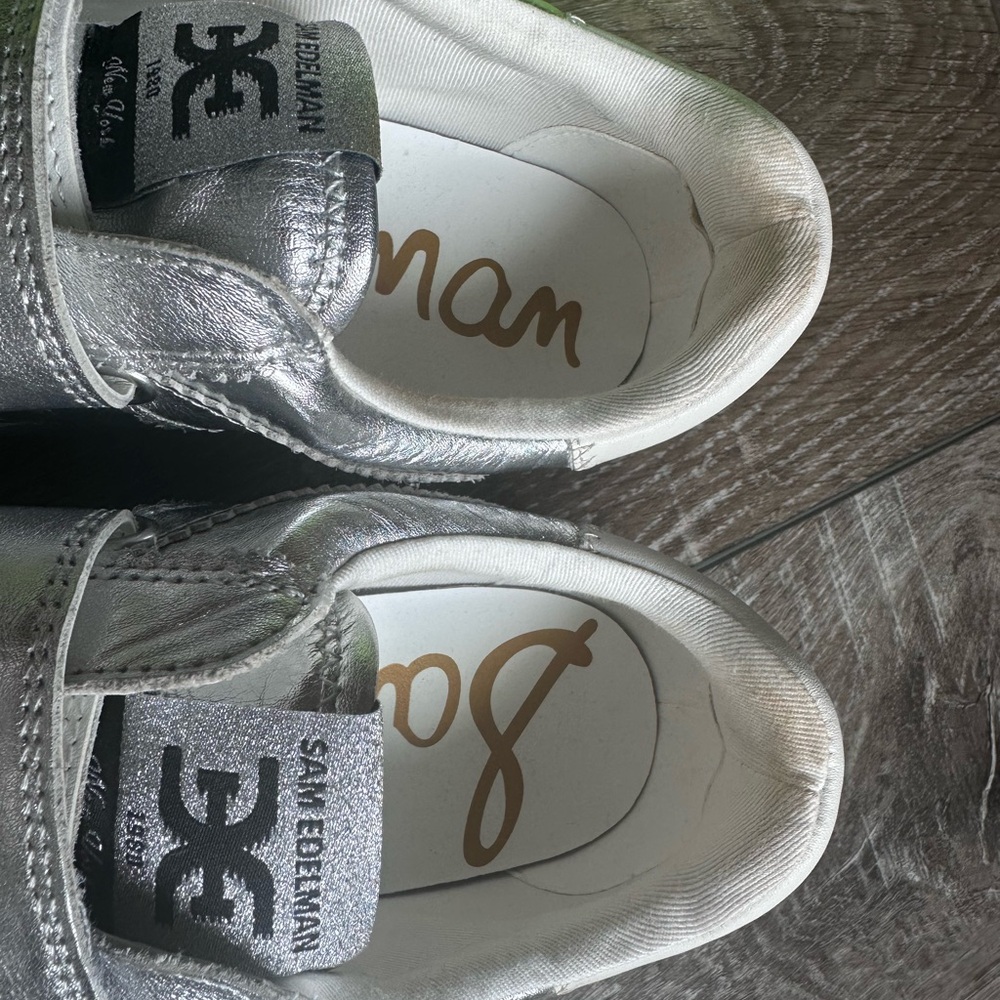 Sam Edelman TALIA SLIP ON SNEAKER Silver Size 7 - Picture 4 of 9
